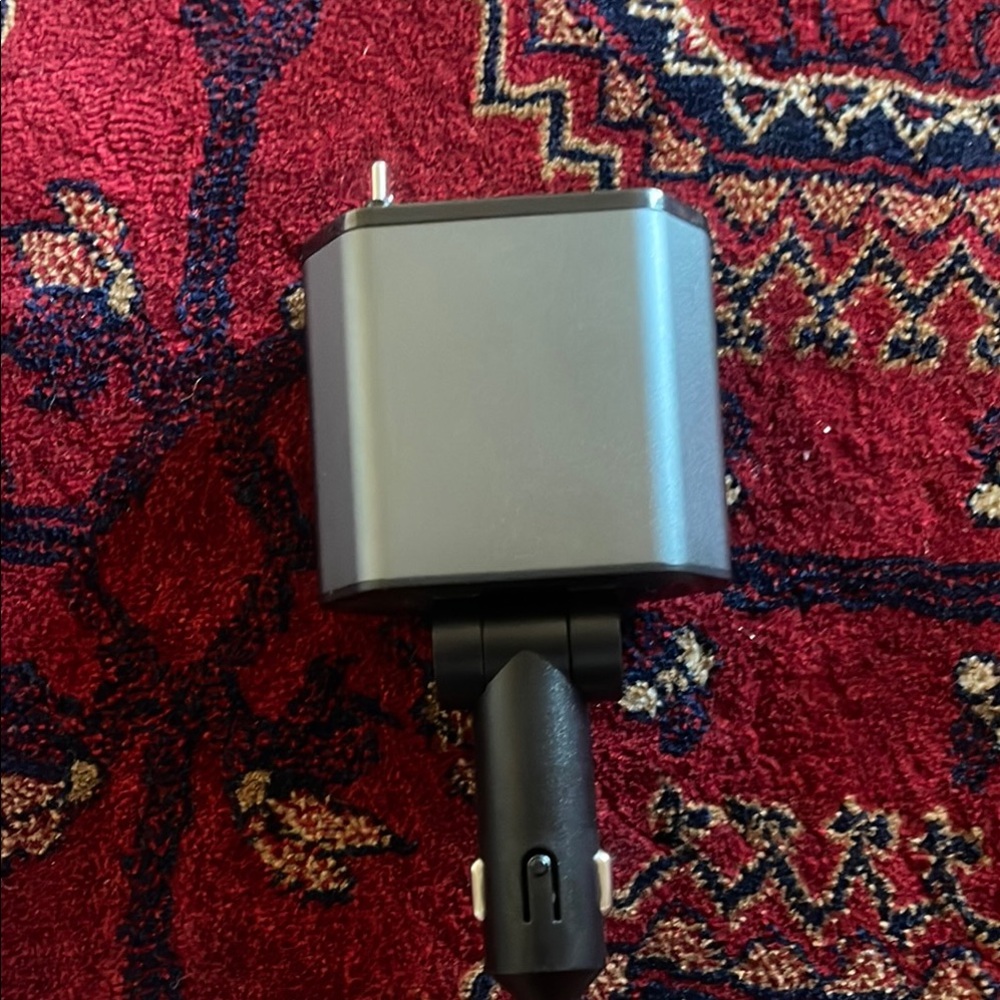 Gray Car Charger Adapter